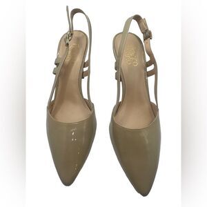 Franco Sarto Amelie Nude Slingback Heels Size 9.5M